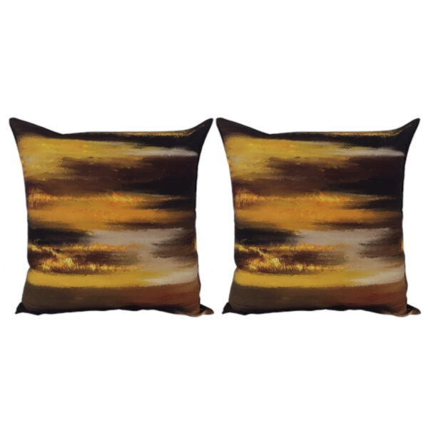 Gold Abstract Scatter Cushions - Set of 2 - Inners Included