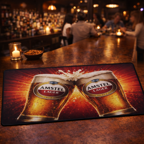 Amstel Lager Bar Mat - 80cm x 30cm - Steglio