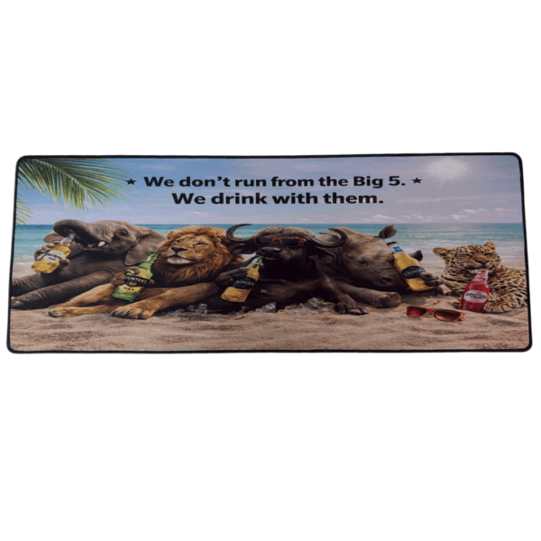 Big Five Drinking Ciders Bar Mat- 80cm x 30cm - Steglio