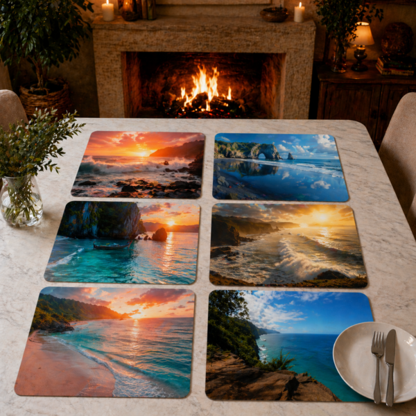 Ocean Views Placemats - Set of 6 - 40cm x 30cm - Steglio