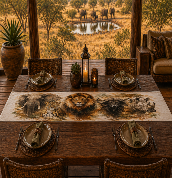 Table Runner - Big Five - 180cm x 300cm - Steglio
